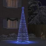 vidaXL LED Kerstboom met 800 LED met grondpennen Blauw 400, Diversen, Kerst, Verzenden, Nieuw