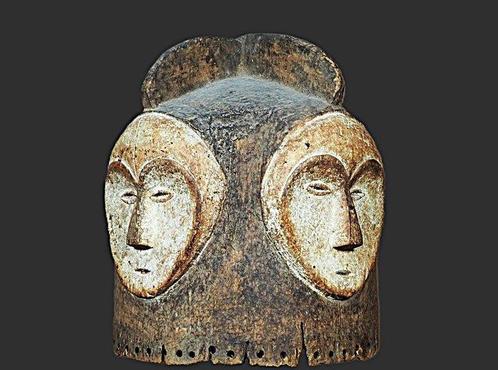 Mask - Gabon - Ngon Ntang-helmmasker., Antiek en Kunst, Kunst | Niet-Westerse kunst