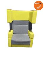Akoestische design Fauteuil - Groen / grijs - refurbished, Vergader- of Presentatieruimte, Ophalen of Verzenden, Gebruikt, Stoel