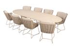 4SO Fabrice/Hampton 8-persoons ovale dining tuinset 300x110, Verzenden, Nieuw, Rvs, Tuinset