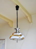 Plafondlamp - Glas, verchroomd staal - space age -, Antiek en Kunst, Curiosa en Brocante