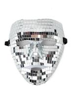 Discobal Masker Gezicht Man Spiegeltjes Disco Spiegelbal Mas, Ophalen of Verzenden, Nieuw, Feestartikel, Carnaval