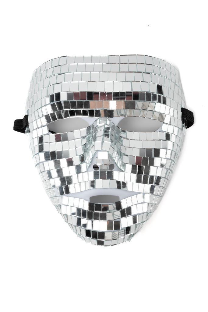 Discobal Masker Gezicht Man Spiegeltjes Disco Spiegelbal Mas, Hobby en Vrije tijd, Feestartikelen, Carnaval, Feestartikel, Nieuw