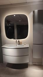 Showmodel badmeubel greeploos rond wit 100cm + kast - 0038, Ophalen, Nieuw, 100 tot 150 cm, Wastafelkast
