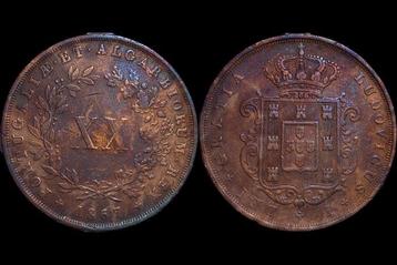 Portugal. Luís I. XX Reis 1867/73 (Set 2 moedas) (Zonder beschikbaar voor biedingen