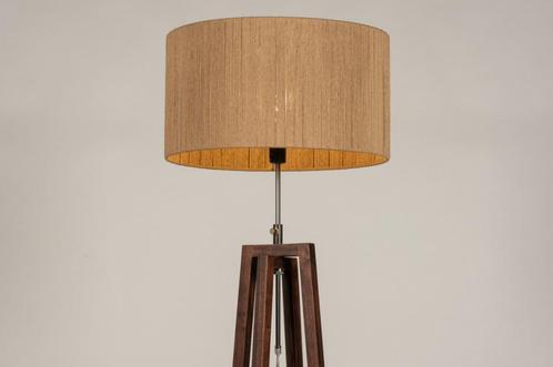 Rietveld Vloerlampen - Bruin, Naturel - Hout, Touw, Huis en Inrichting, Lampen | Vloerlampen, Verzenden