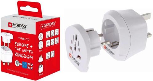 Skross Travel Adapter-Europe + United Kingdom 2 Adapters, Doe-het-zelf en Verbouw, Elektra en Kabels, Nieuw, Ophalen of Verzenden