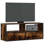 vidaXL Tv-meubel 100x31x39,5 cm bewerkt hout metaal gerookt, Verzenden, Nieuw, Overige houtsoorten