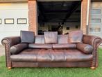Bank BAXTER Alfred P bankstel 240cm bruin buffel leer sofa, Huis en Inrichting, Design, Zo goed als nieuw, Rechte bank, Leer