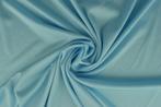 55 meter stretch voering - Aqua blauw - 160cm breed, Blauw, 120 cm of meer, Ophalen of Verzenden, Polyester