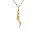 Roségouden vintage cornicello hanger 18 krt, Ophalen of Verzenden, Nieuw