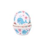 Cupcake Vormpjes HoM Walvis (Gender Reveal) 50x33mm. 48st., Hobby en Vrije tijd, Taarten en Cupcakes maken, Verzenden, Nieuw