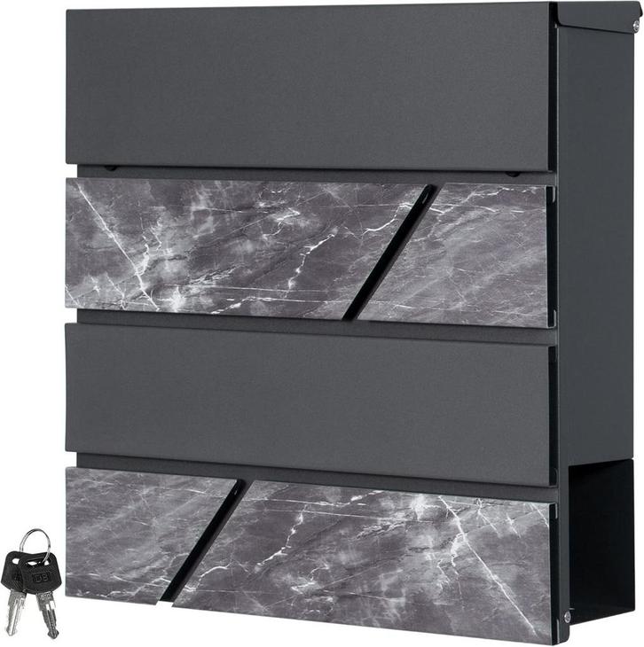 Brievenbus  - Wandbrievenbus - 37x36,5x11 cm - Antraciet - M, Tuin en Terras, Brievenbussen, Zo goed als nieuw, Verzenden