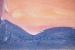 Jeanne Modigliani (1918-1984) - Paysage abstrait en rose et