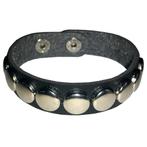 Fako Bijoux® - Armband - Studs - Rond - Zwart, Nieuw, Verzenden