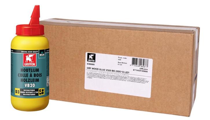 Griffon houtlijm vb20 12 stuks, 250 gr, fles, Doe-het-zelf en Verbouw, Overige Doe-het-zelf en Verbouw, Nieuw, Verzenden