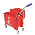 Jantex Kentucky dweilkar met wringer rood 20L, Verzenden, Nieuw