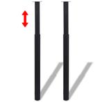 vidaXL Tafelpoten telescopisch 710-1100 mm zwart 2 st, Huis en Inrichting, Tafelonderdelen, Verzenden, Nieuw