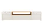 TV-bord LOFT 160 cm hangend wit naturel - 47807, Ophalen of Verzenden, Nieuw