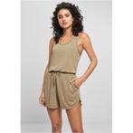 Dames Korte Mouwloze Modal Latin Jumpsuit Khaki, Verzenden, Nieuw