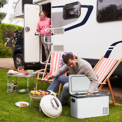 Elektrische Koelbox - Draagbaar - Met LCD-display - Wit, Auto diversen, Auto-accessoires, Nieuw, Ophalen of Verzenden