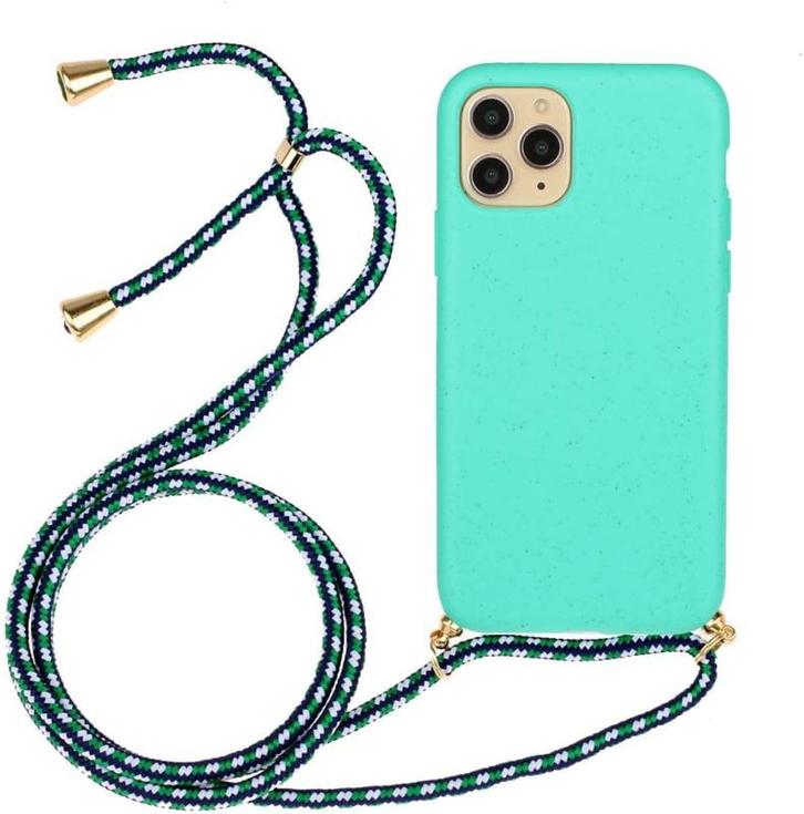 iPhone 12 Pro Max Crossbody TPU Hoesje met Koord Mint, Telecommunicatie, Mobiele telefoons | Hoesjes en Frontjes | Apple iPhone