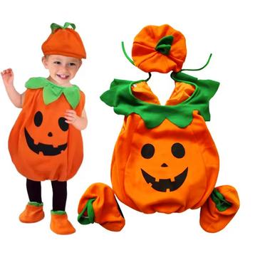 Pompoen Kostuum Kinderen – 4-delig Halloween - Maat 90 beschikbaar voor biedingen