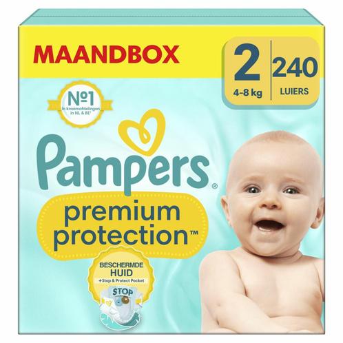 Pampers Premium Protection Luiers Maat 2 (4-8 kg) 240 stuks, Kinderen en Baby's, Badjes en Verzorging, Nieuw, Verzenden