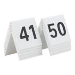 Tafelnummers | 41 tot 50 | Wit kunststof, Verzenden, Nieuw in verpakking