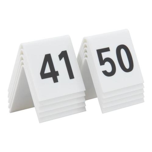 Tafelnummers | 41 tot 50 | Wit kunststof, Zakelijke goederen, Horeca | Keukenapparatuur, Nieuw in verpakking, Verzenden
