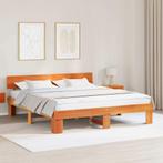 vidaXL Bedframe Wasbruin 180 x 200 cm Massief grenenhout, Huis en Inrichting, Verzenden, Nieuw, Bruin, Hout