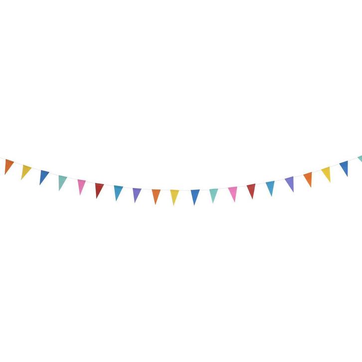 Vlaggenlijn Klein Gekleurd 2m, Hobby en Vrije tijd, Feestartikelen, Nieuw, Verzenden