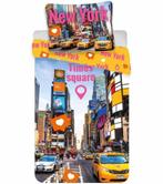 Dekbedovertrek Time Square - katoen -  140x200 + 70x90 cm, Nieuw, Verzenden