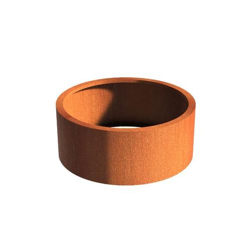 Cortenstaal plantenbak Ø100x40cm - Zonder bodem, Tuin en Terras, Bloembakken en Plantenbakken, Nieuw, Metaal, Tuin, Rond