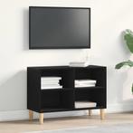 vidaXL TV-kast Zwart Eiken 69,5 x 30 x 50 cm Bewerkt hout, Minder dan 50 cm, Verzenden, Nieuw, Minder dan 100 cm
