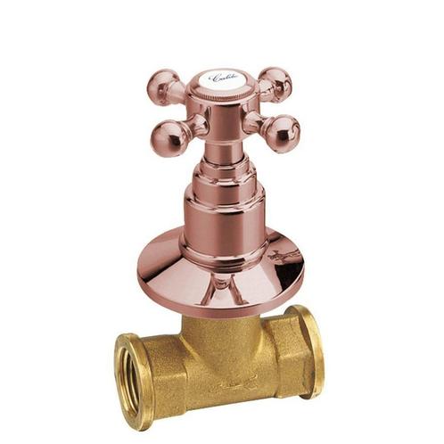 Kruisgreep Koud Water Sapho Antea 6x6 cm Rozegoud, Doe-het-zelf en Verbouw, Sanitair, Kraan, Nieuw, Ophalen of Verzenden