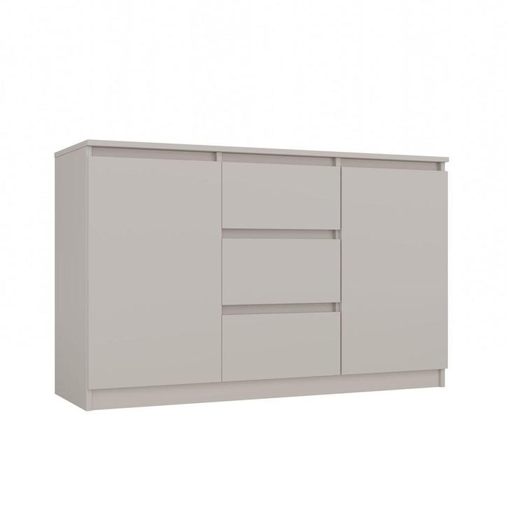 Dressoir - 120 cm 3 lades  creme creme (Dressoirs), Huis en Inrichting, Kasten | Dressoirs, Nieuw, Met lade(s), Overige houtsoorten