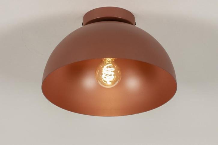 Rietveld Plafondlampen - Bruin, Rood - Metaal, Huis en Inrichting, Lampen | Plafondlampen, Verzenden