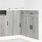vidaXL Onderkast Porto bewerkt hout grijs sonoma eiken, Huis en Inrichting, Keuken | Keukenelementen, Verzenden, Nieuw, Grijs