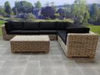 Nissah modulair hoek loungeset 7-delig naturel rotan, Tuin en Terras, Tuinsets en Loungesets, Ophalen of Verzenden, Nieuw