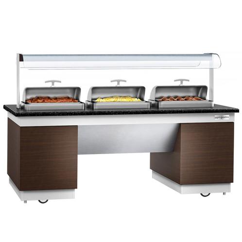 GGM Gastro | Buffet toonbank DUBLIN - 2300mm - met 3 Chafing, Zakelijke goederen, Horeca | Keukenapparatuur, Nieuw in verpakking