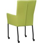 Leren eetkamerstoel Deal met armleuning - Hermes Lime, Huis en Inrichting, Stoelen, Leren eetkamerstoel Deal met armleuning - Hermes Lime (felgroen) - Poten staal vierkant zwart past perfect in uw interieur als u woonstijl: Modern is.