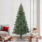 vidaXL Kunstmatig Voorverlicht Kerstboom Groen 240 cm PVC en, Diversen, Kerst, Verzenden, Nieuw