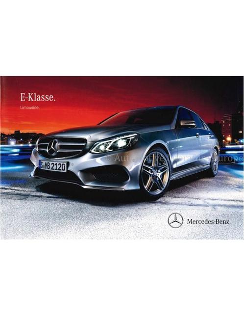 2013 MERCEDES BENZ E KLASSE BROCHURE DUITS, Boeken, Auto's | Folders en Tijdschriften