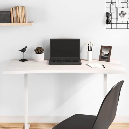 vidaXL Bureaublad 100x60x2,5 cm massief grenenhout wit, Diversen, Bureau-accessoires, Nieuw, Verzenden