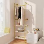 Industriële Wandkapstok met 3 Planken – Goud Wit Kledingrek, Huis en Inrichting, Kasten | Overige, Verzenden, Nieuw