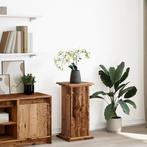 vidaXL Sokkel met opbergruimte 31x30x60 cm bewerkt hout oud, Tuin en Terras, Overige Tuin en Terras, Verzenden, Nieuw