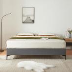 Tweepersoonsbed Lilla met bedbodem 160x200 cm donkergrijs [e, Huis en Inrichting, Verzenden, Nieuw