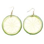 Fako Bijoux® - Oorbellen - Plastic Fruit - Limoen Schijfje, Sieraden, Tassen en Uiterlijk, Oorbellen, Verzenden, Nieuw