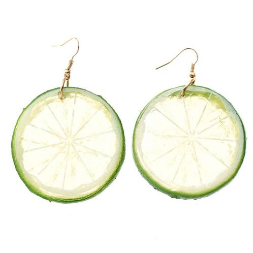Fako Bijoux® - Oorbellen - Plastic Fruit - Limoen Schijfje, Sieraden, Tassen en Uiterlijk, Oorbellen, Verzenden